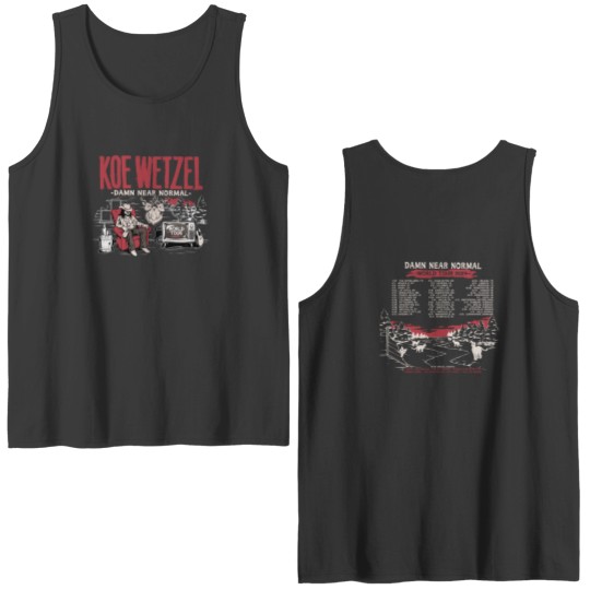 Discover Koe Wetzel - Damn Near Normal World Tour 2024 Double Sided Tank Tops