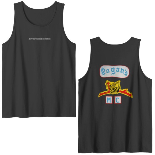 Discover Motorcycle Rider Gifts Pagans Double Sided Tank Tops Motorcycle Club Support