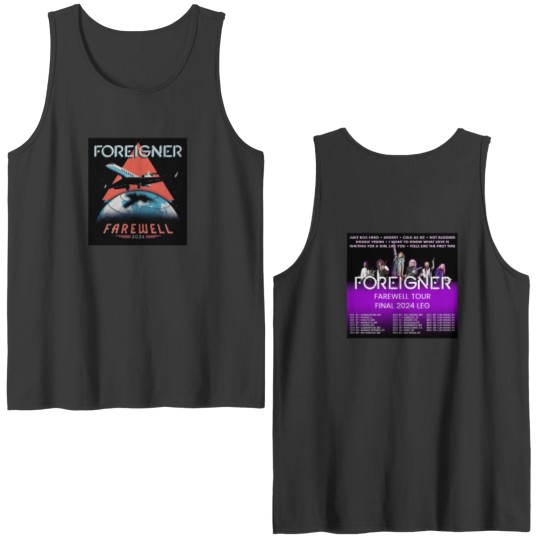Discover Rock Band Foreigner Vintage Double Sided Tank Tops, Foreigner Farewell Tour 2024 Double Sided Tank Tops, Foreigne