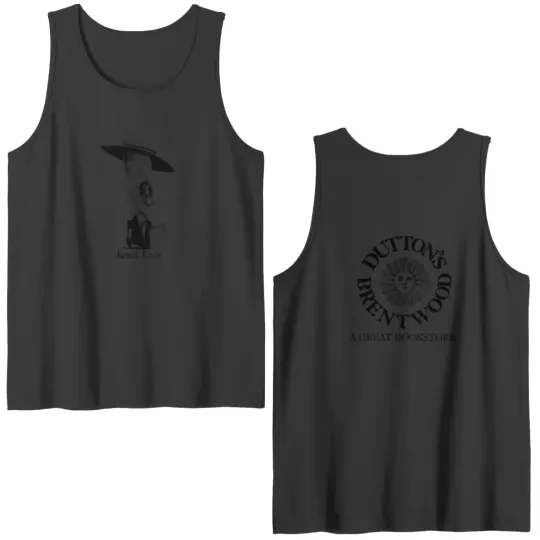 Discover 90s James Joyce Author Caricature Double Sided Tank Tops