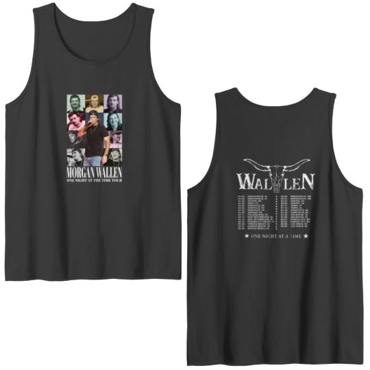 Discover Wallen Western Tour 2024 Double-Sided Tank Top - One Night At A Time Concert Collection