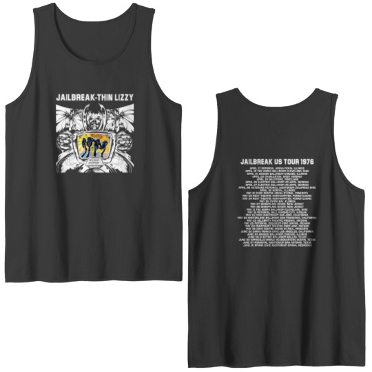 Discover Thin Lizzy 2 sides black Double Sided Tank Tops
