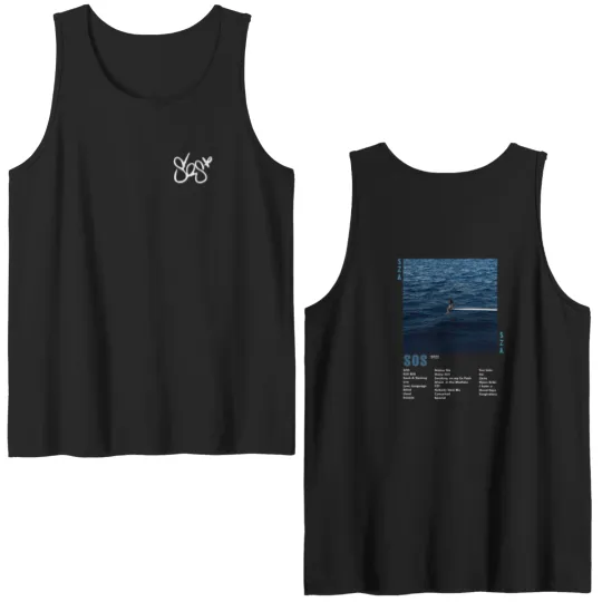 Discover SZA SOS 2 Sided Double Sided Tank Tops, Vintage SZA Full Tracklist Double Sided Tank Tops, S.Z.A S.O.S Est 2023 Double Sided Tank Tops