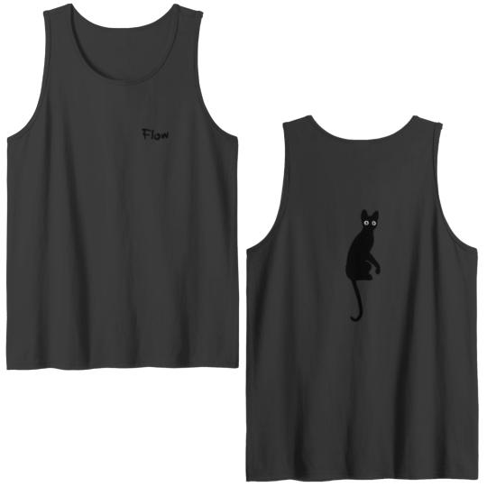 Discover Flow Movie Cat Double Sided Tank Tops for Friend Flow Cat White Double Sided Tank Tops Cat Double Sided Tank Tops