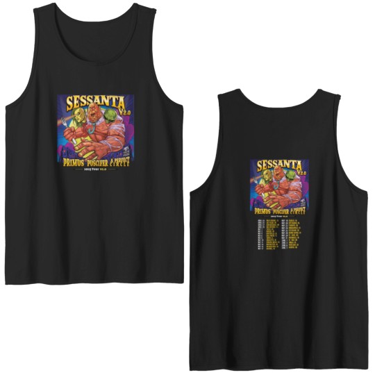 Discover A PERFECT CIRCLE And PRIMUS And PUSCIFER Sessanta V2.0 Tour 2025 Fan Gifts Double Sided Tank Tops