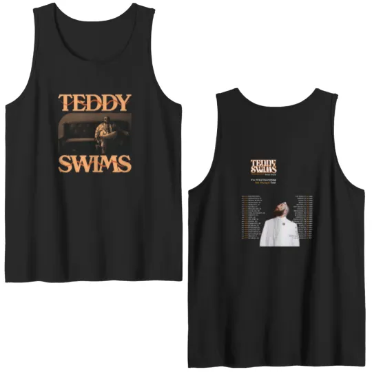 Discover Teddy Swims Tour 2025 Double Sided Tank Tops, Teddy Swims 2025 Concert Double Sided Tank Tops
