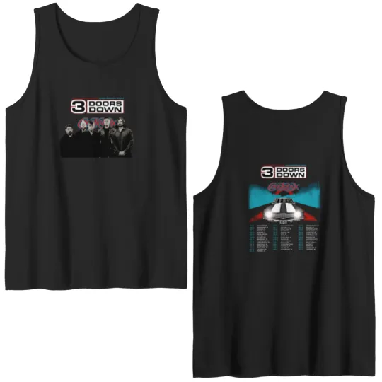 Discover 3 Doors Down Tour 2024 2025 Double Sided Tank Tops