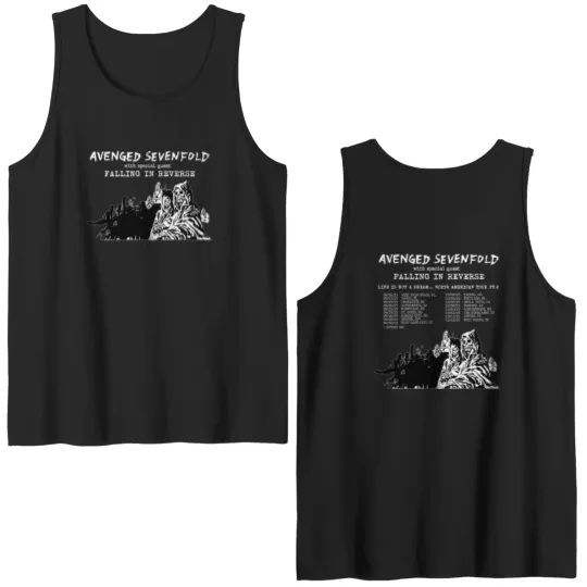 Discover Avenged Sevenfold Life Is But A Dream North American Tour 2023 Double Sided Tank Tops