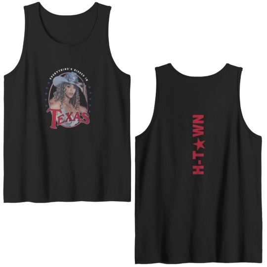 Discover Beyonce Cowboy Carter 2025 Houston, TX  reprint Double Sided Tank Tops