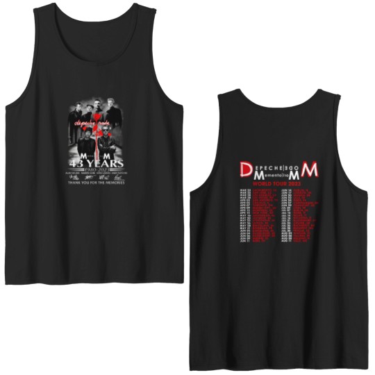 Discover Depeche Mode 43 Years 1980 - 2023 Double Sided Tank Tops