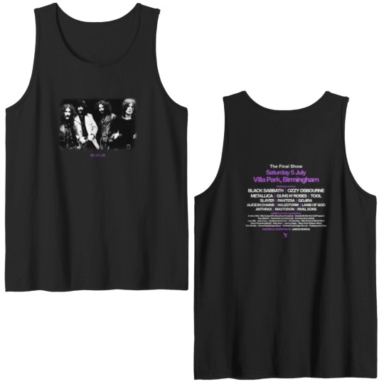 Discover Black Sabbath Back To The Beginning 2025 Tour  Double Sided Tank Tops