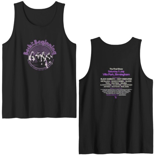 Discover Black Sabbath And Ozzy Osbourne Back To The Beginning Event With Lineup Double Sided Tank Tops