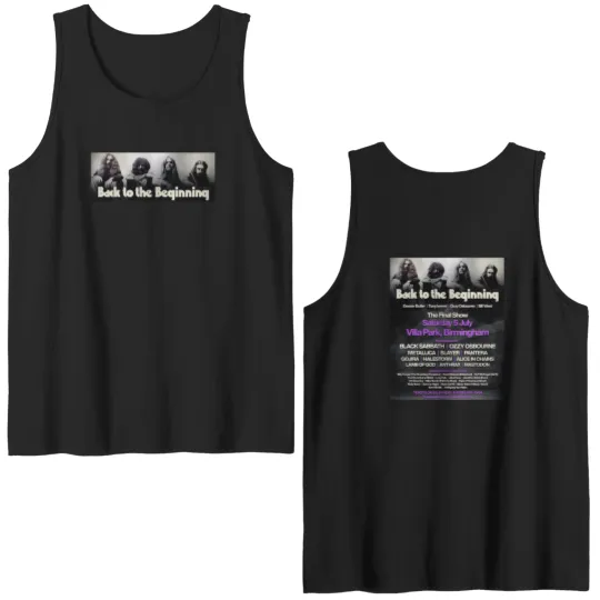 Discover Black Sabbath Back To The Beginning At Villa Park Birmingham On 7 5 2025 Double Sided Tank Tops