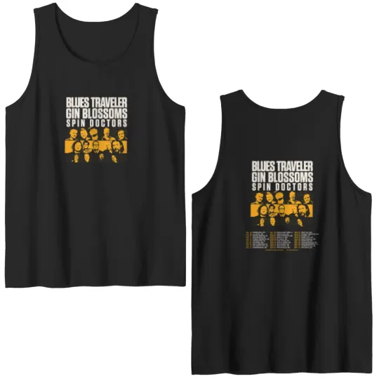 Discover Blues Traveler Gin Blossoms Spin Doctors Tour 2025 Double Sided Tank Tops AM834