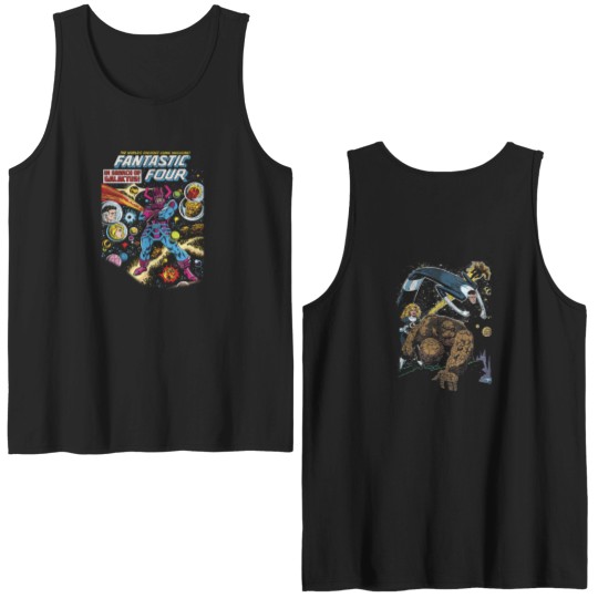 Discover Oversized Fantastic Four Double Sided Tank Tops Vintage Fantastic Four First Steps Double Sided Tank Tops