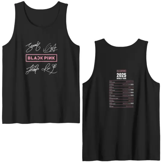 Discover 2025 Black Pink World Tour Double Sided Tank Tops, Black Pink 2025 Concert 3D Double Sided Tank Tops New
