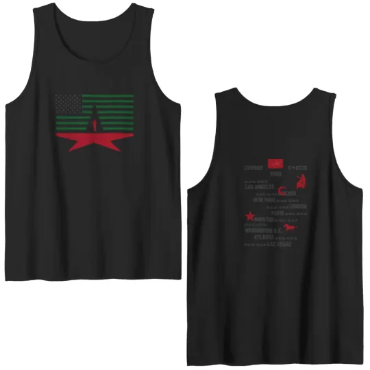 Discover Beyonce Cowboy Carter Tour Juneteenth 2025 Double Sided Tank Tops Double Sided Tank Tops
