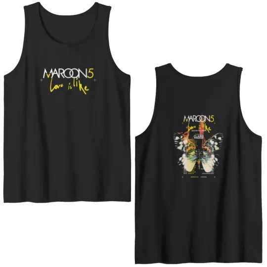 Discover HOT!!! Maroon 5 Love Is Like 2025 US Fall Tour Cities Dates Two Sided Double Sided Tank Tops