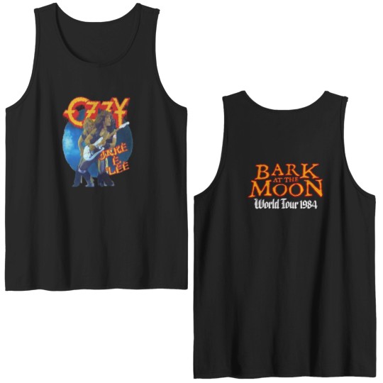 Discover 2 sides VTG 1984 Ozzy Osbourne Back at The Moon White Double Sided Tank Tops