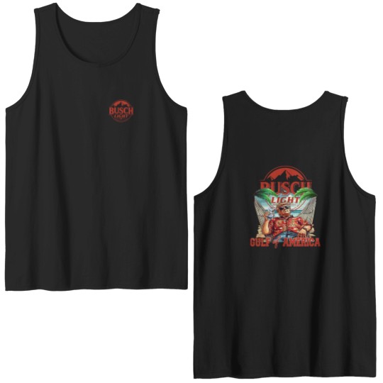 Discover Gulf Of America Beer Double Sided Tank Tops Vintage Trump BuschLight Double Sided Tank Tops
