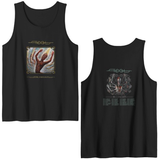 Discover Tool In Concert Band 90s Vintage Rock Band Double Sided Tank Tops, Tool In Concert Double Sided Tank Tops