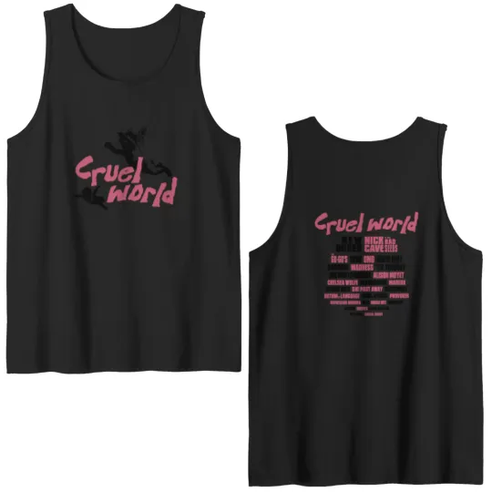 Discover Cruel World Festival 2025 Cherubs Lineup Double Sided Tank Tops
