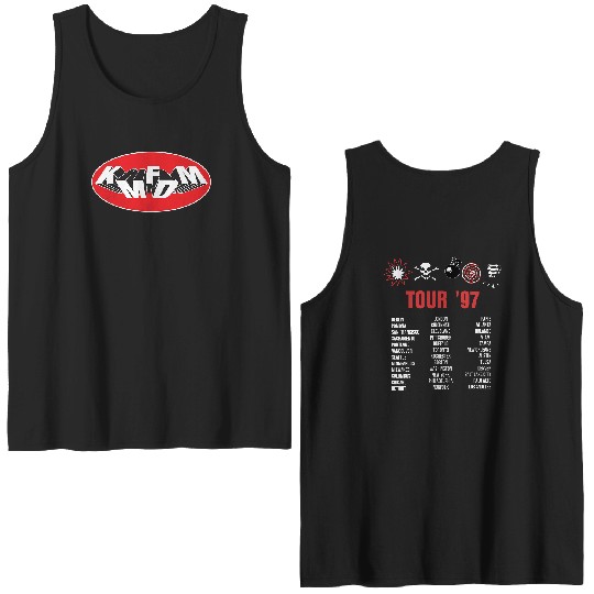 Discover KMFDM 1997 Symbols Tour Concert Double Sided Tank Tops Black Cotton Unisex For Fans