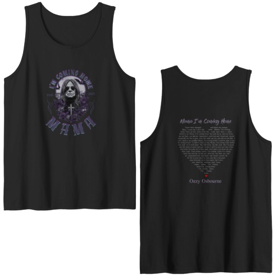 Discover Ozzy Osbourne 2025 Mama, I'm Coming Home Ozzy Osbourne Double Sided Tank Tops, Black Sabbath