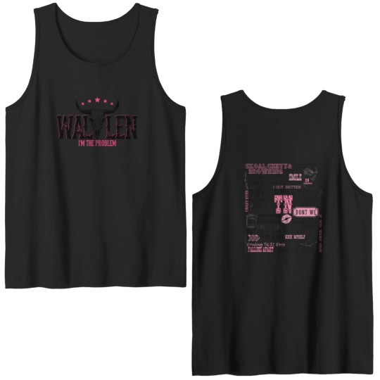Discover Wallen Western I'm The Problem Album Double Sided Tank Tops, Wallen Western Double Sided Tank Tops