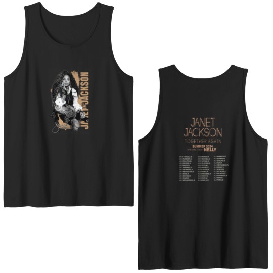 Discover Together Again Tour 90s Vintage Double Sided Tank Tops, Janet Jackson Double Side Double Sided Tank Tops