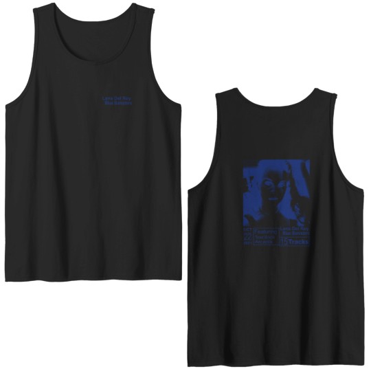 Discover Lana Del Rey Double Sided Tank Tops, Lana Del Rey- Blue Banisters Poster Double Sided Tank Tops