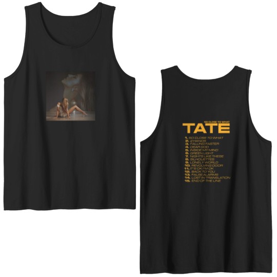 Discover two sides Double Sided Tank Tops, Tate McRae-So Close To What Album Cover Double Sided Tank Tops