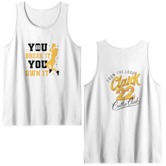 Discover Caitlin Clark Double Sided Tank Tops American Clark 22 Basketball Double Sided Tank Tops All Size For Men Women