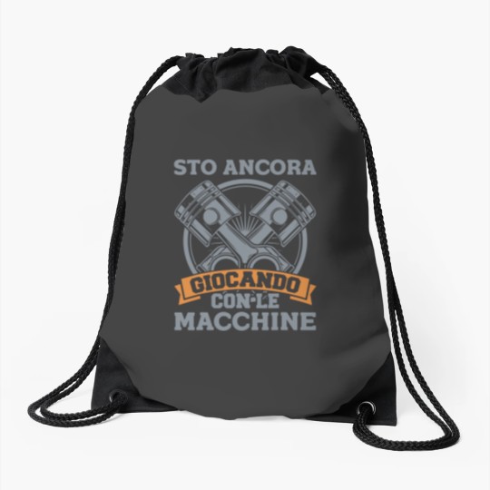 Discover Mens Car Mechanic Funny Gift Playcar Drawstring Bags