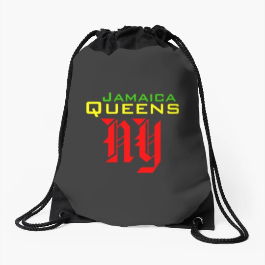 Discover Jamaica Queens Drawstring Bags