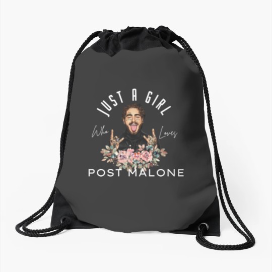 Discover Just A Girl Who Loves Post Malone Drawstring Bags