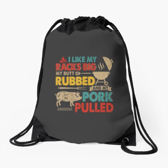 Discover BBQ Lover Drawstring Bag - I Like My Racks Big