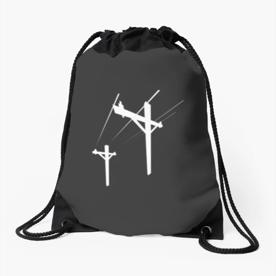 Discover Power lines Drawstring Bags