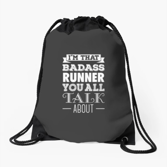 Discover Badass Runner Runner Drawstring Bags