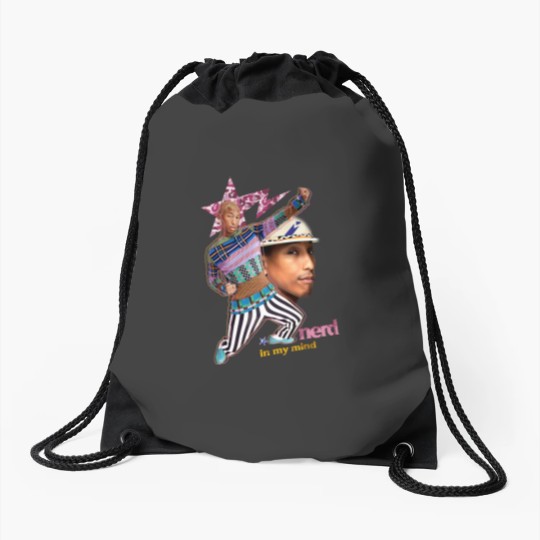 Discover Pharrell William Nerd In My Mind Vintage Drawstring Bags