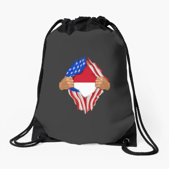 Discover Indonesian Blood Inside Me Indonesia Flag Gift Drawstring Bags
