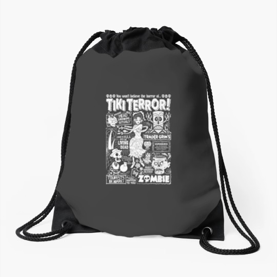 Discover Tiki Terror! - Tiki - Drawstring Bags