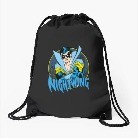 Discover Nightwing Circle Drawstring Bags