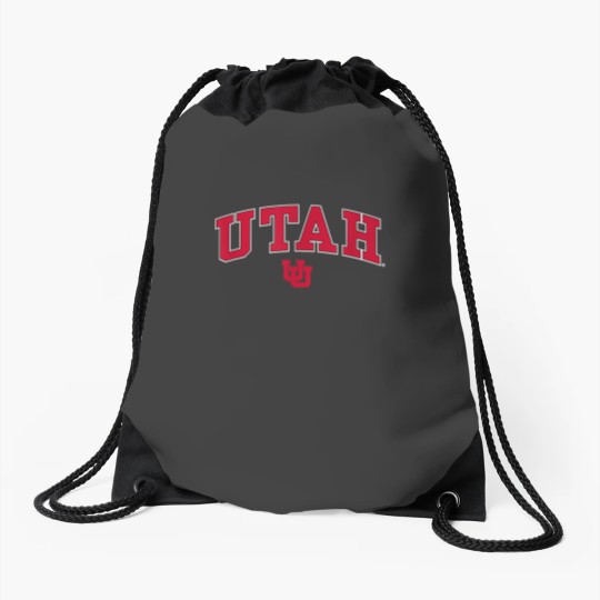 Discover Utah Utes Arch Over Black Officially Licensed Drawstring Bags