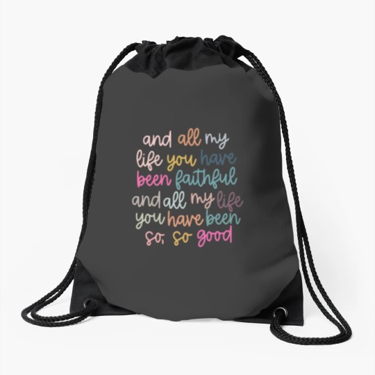 Discover Original artist! All My Life You Have Been Faithful Muted colors Drawstring Bags