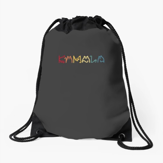 Discover Kamala Cat Lady Drawstring Bag