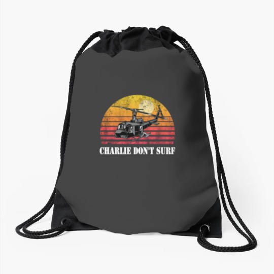 Discover Charlie Don't Surf Funny Drawstring Bags