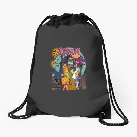 Discover Vintage Spooky Scooby-Doo Drawstring Bags: Haunted House