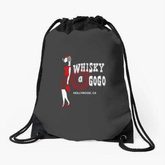 Discover Rare Whiskey A Go Go 80s Hollywood Calif ornia Rock and Roll Drawstring Bags