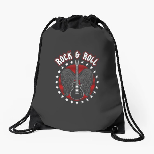 Discover Rock and Roll Rock 'n Roll Music Concert Drawstring Bags